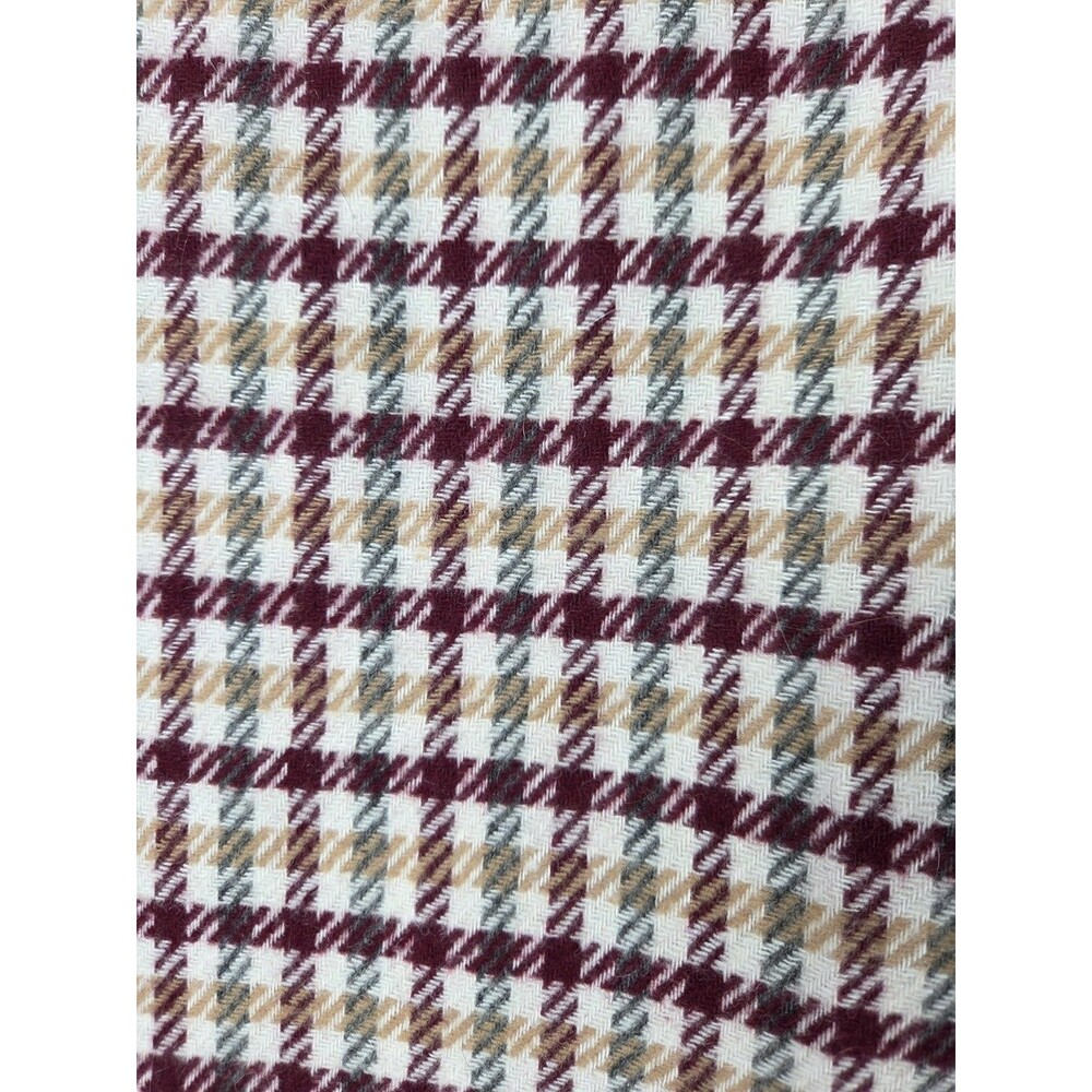 Talbots Petites 12P Burgundy Plaid Wool Blend Skirt Lined A-Line Career Preppy - Picture 3 of 8